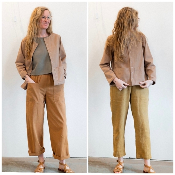 Moss Grey Atelier Juliana Organic Linen Jacket - Picture 5 of 5